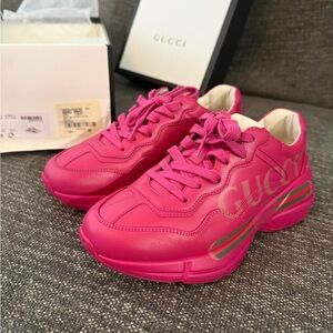 Gucci Rython Hot Pink Sneakers